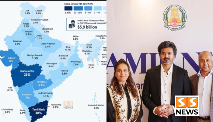 தமிழகத்திற்கு முதலிடம்! அந்நிய நேரடி முதலீட்டை ஈர்ப்பதில் தமிழ்நாடு சாதனை