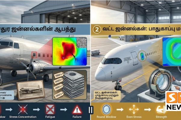 விமான ஜன்னல்கள் ஏன் வட்டமாக இருக்கிறது? இதற்குப் பின்னால் இருக்கும் பாதுகாப்பு ரகசியம்!