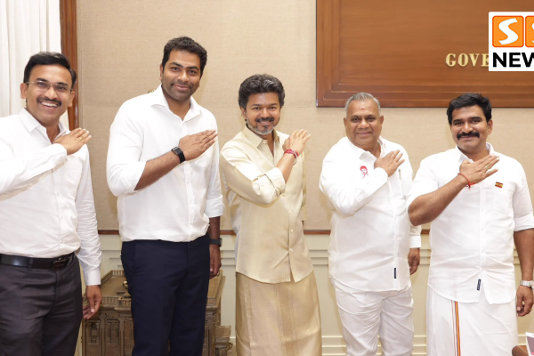தேர்தல் வெற்றியைக் கொண்டாடிய முதலமைச்சர் விஜய்.. உற்சாகத்தில் அமைச்சர்கள்!