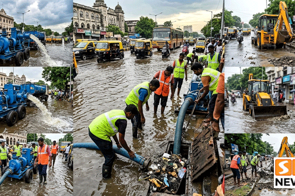 சென்னையில் தேங்கிய மழைநீர் அகற்றும் பணி தீவிரம்! இயல்பு நிலைக்குத் திரும்ப நடவடிக்கை!
