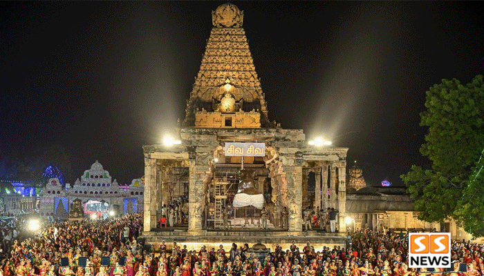 தஞ்சை பெரிய கோயிலில் ராஜராஜ சோழனின் 1,041-வது சதய விழா தொடக்கம்! 1,041 கலைஞர்கள் பங்கேற்கும் பிரம்மாண்ட நாட்டியாஞ்சலி!