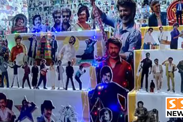 சூப்பர் ஸ்டார் ரஜினிக்காக தனிக் கோவில்.. 230 ரஜினி கொலு பொம்மைகள்! ரசிகரின் வித்தியாசமான அன்பு!