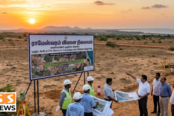 ராமேஸ்வரத்தில் புதிய விமான நிலையம்.. மாணிக்கனேரியில் அமைக்க மத்திய அரசிடம் அனுமதி கோரும் தமிழகம்!