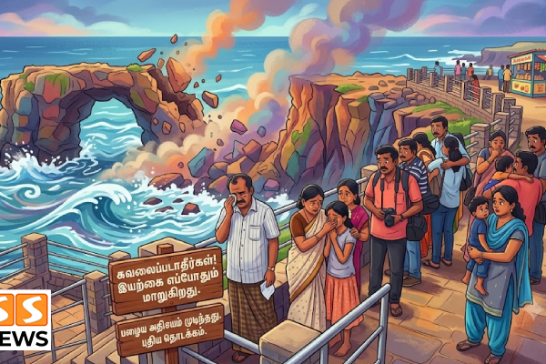 550 ஆண்டுகள் பழமையான இயற்கை அதிசயம் கடலில் சரிந்தது.. சுற்றுலா பயணிகள் சோகம்!