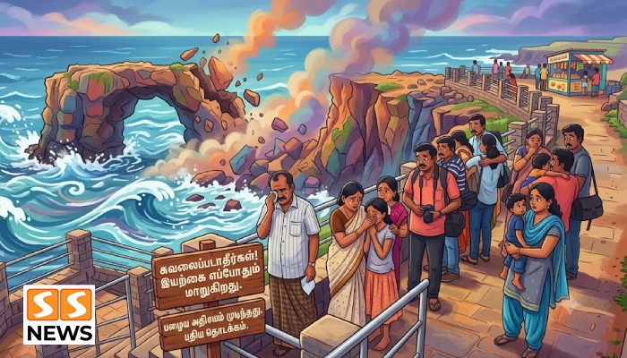 550 ஆண்டுகள் பழமையான இயற்கை அதிசயம் கடலில் சரிந்தது.. சுற்றுலா பயணிகள் சோகம்!